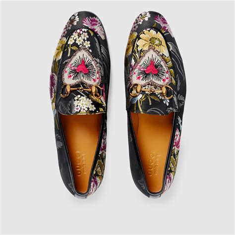 gucci flower loafers|Gucci jordaan fur loafer.